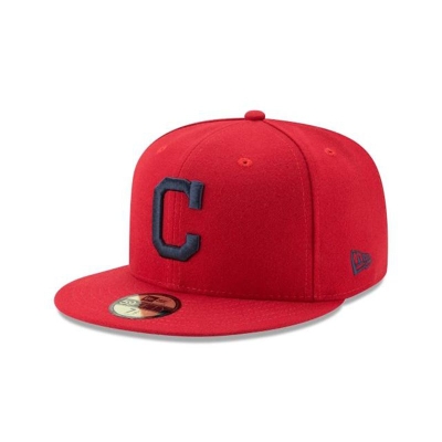 Cleveland Indians Gorra | New Era MLB Authentic Collection 59fifty Fitted Cap Mexico - Rojos
